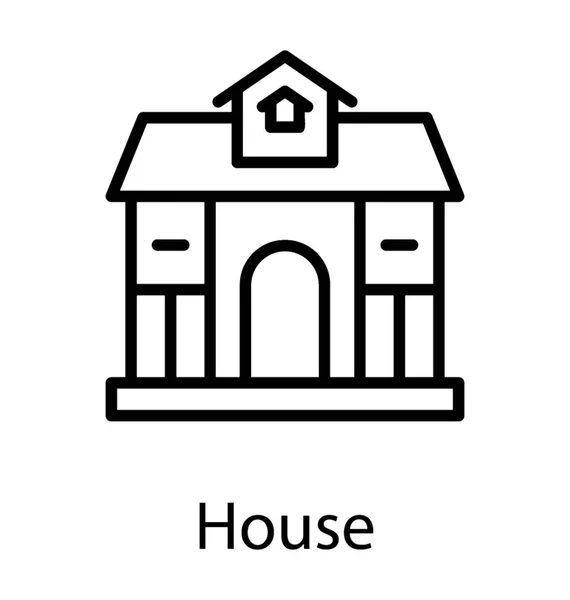 家族の家は 住宅建物 — ストックベクタ