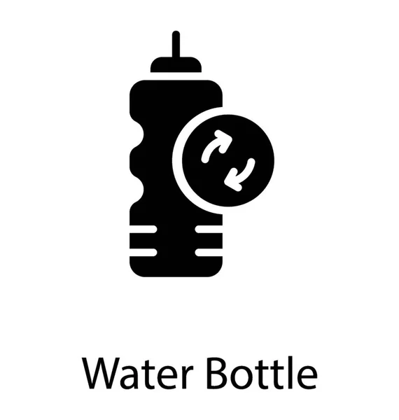 Icono Una Botella Con Una Flecha Signos Que Representan Botella — Archivo Imágenes Vectoriales