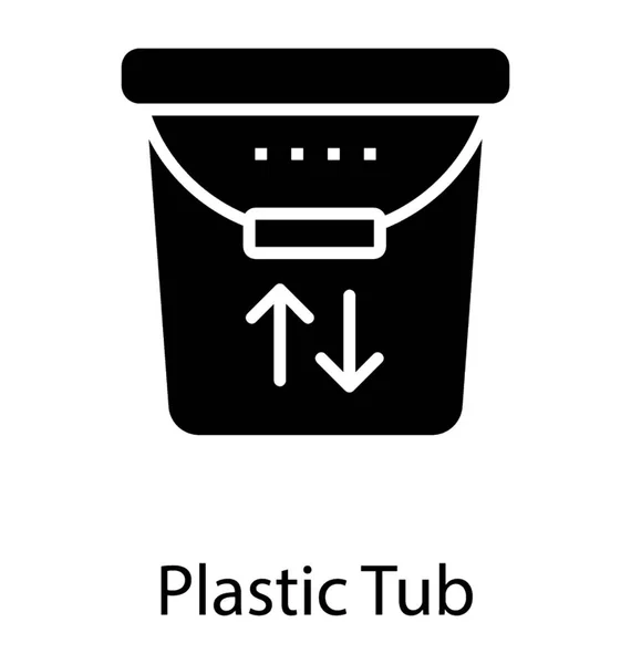 Іконка Пластикового Глечика Значком Переробки Зображує Переробку Пластику — стоковий вектор