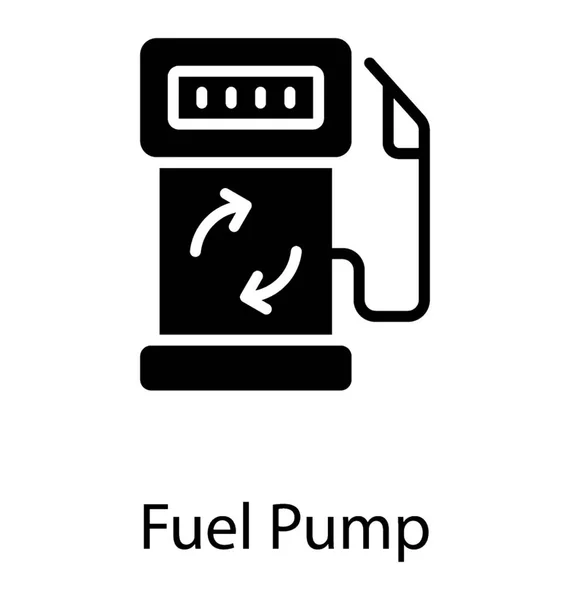 Symbol Eines Treibstoffbehälters Mit Tankstelle — Stockvektor