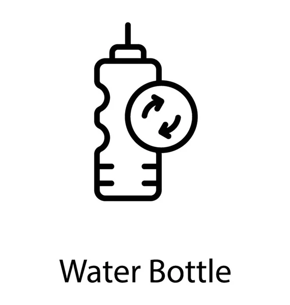 Icono Una Botella Con Una Flecha Signos Que Representan Botella — Archivo Imágenes Vectoriales