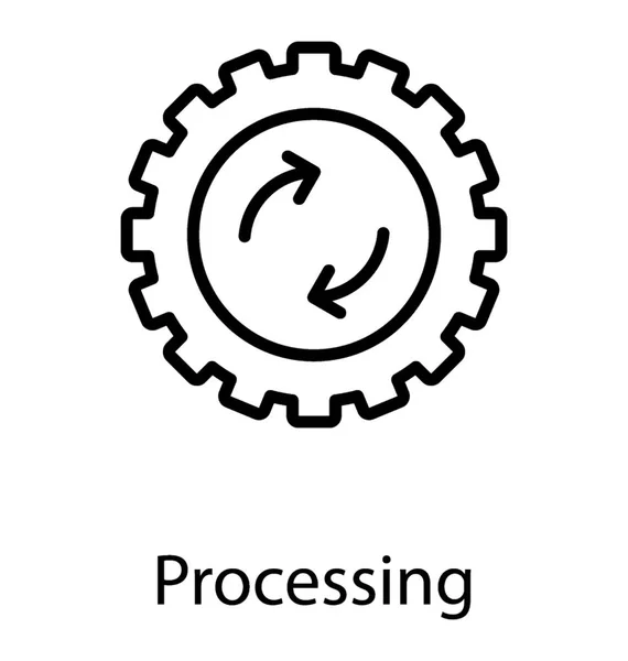 Roue Dentée Munie Panneau Électrique Représentant Processus Énergétique — Image vectorielle