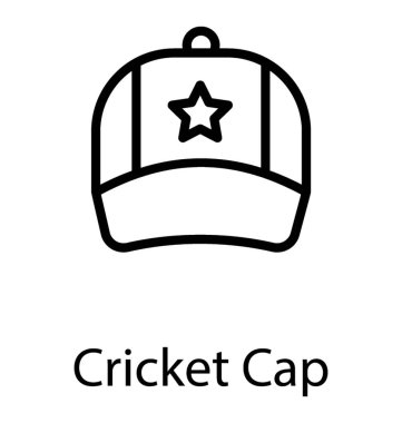 Yıldız heykelde kriket kap ile sivri bir kap