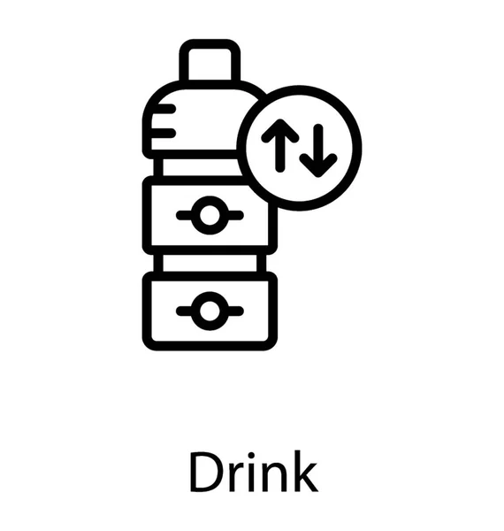 矢印でボトルのアイコン描いたリサイクル ボトルを兆候します — ストックベクタ