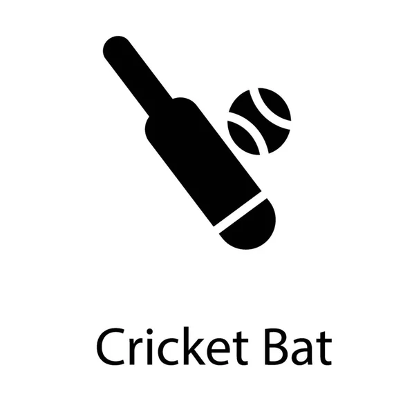 Trä Bat Och Bollen Som Representerar Cricket Utrustning — Stock vektor