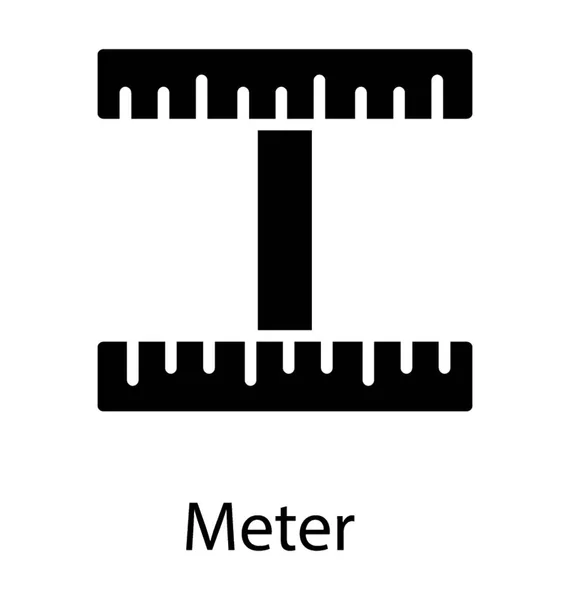 Mengukur Skala Untuk Pengukuran Panjang Dikenal Sebagai Batang Meter - Stok Vektor