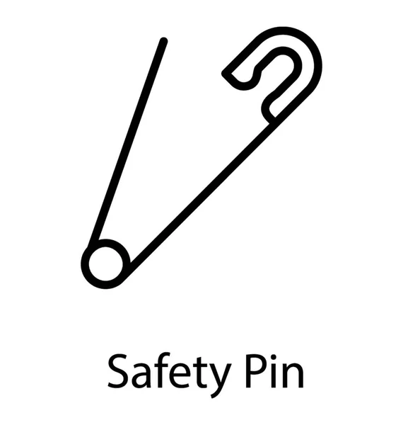 Baby Clipper Here Showcase Safety Pin Diagram — Stock Vector