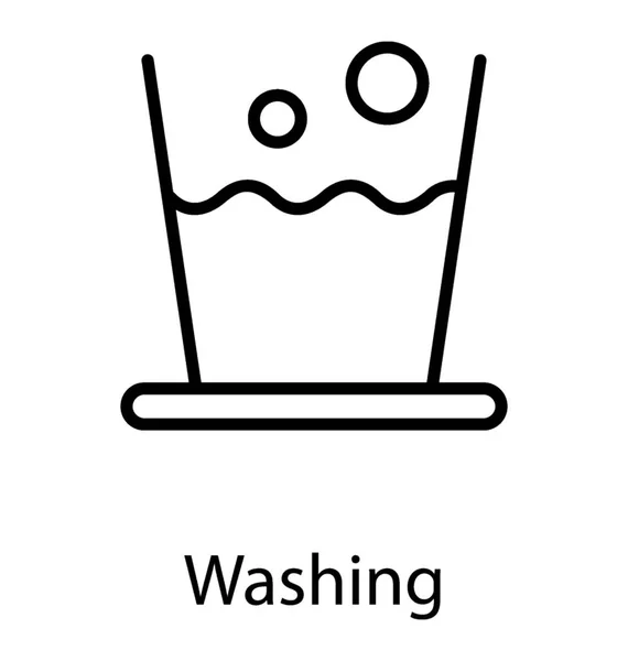 洗濯の泡を持つ浴槽を洗浄 — ストックベクタ