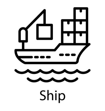 Gemi kargo mavna simgesi tasarım lojistik amaçlı kullanılan 