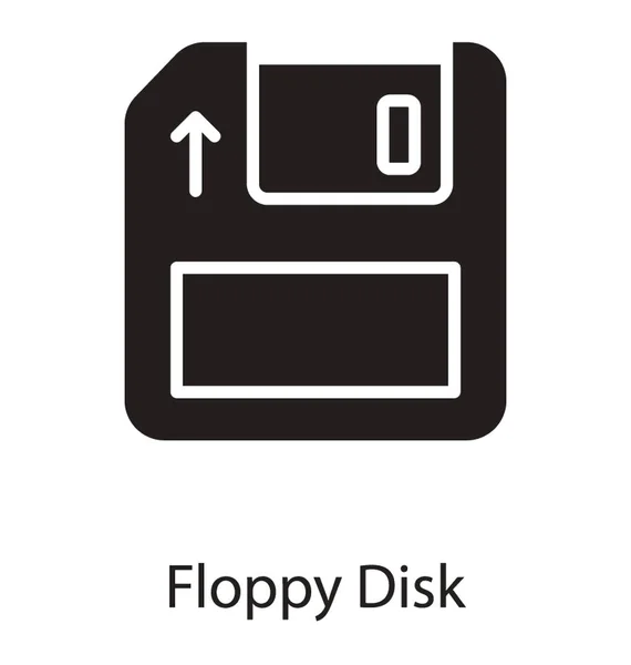 フロッピー ディスクを描いたストレージ デバイスのアイコン — ストックベクタ