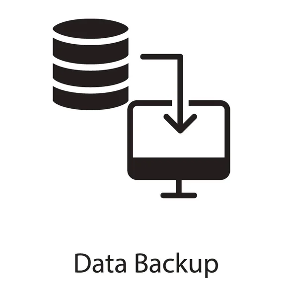 Datensicherungsdienst Wird Mit Dem Sql Server Zur Datensicherung Vereinbart — Stockvektor