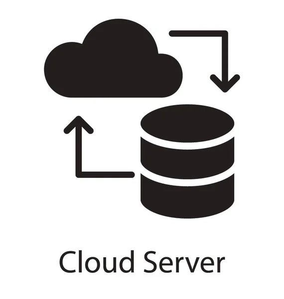 Cloud Netzwerk Zeigt Den Prozess Der Cloud Hosting — Stockvektor
