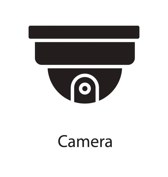 壁に取り付けられたカメラのアイコン — ストックベクタ