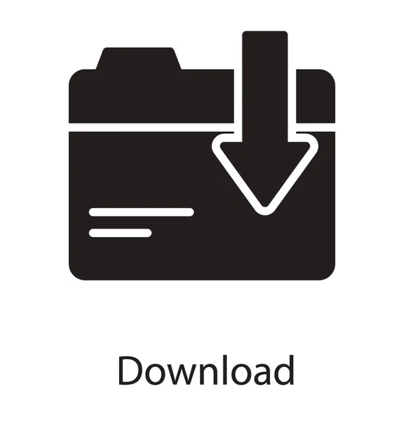 File Having Arrow Depicting Download — Stock Vector