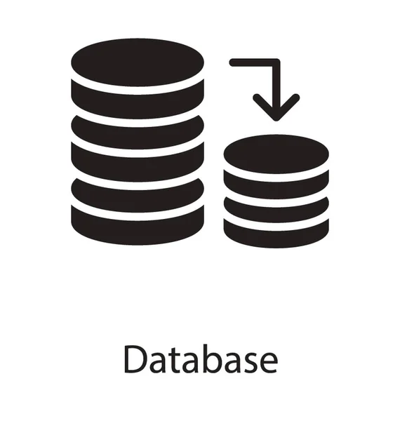 Icon Disc Arrows Depicting Database — Stock Vector