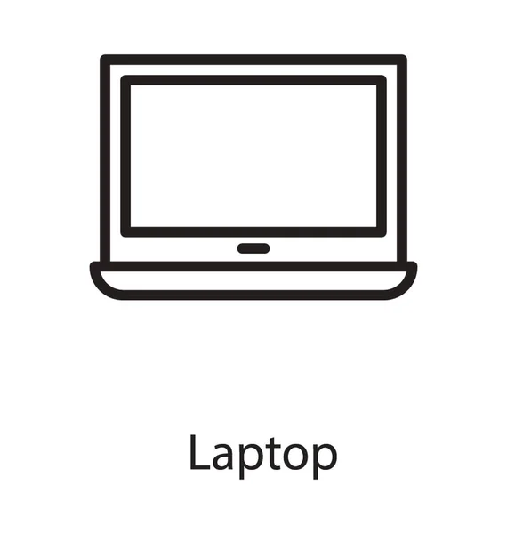 Ikona Urządzenia Ekranie Przedstawiający Laptopa — Wektor stockowy