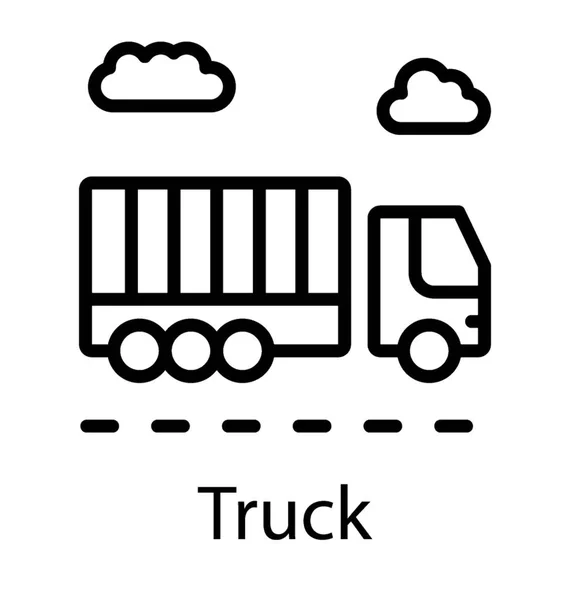 Transportasi Barang Untuk Pengiriman Logistik Pengiriman Ikon Vektor Truk - Stok Vektor