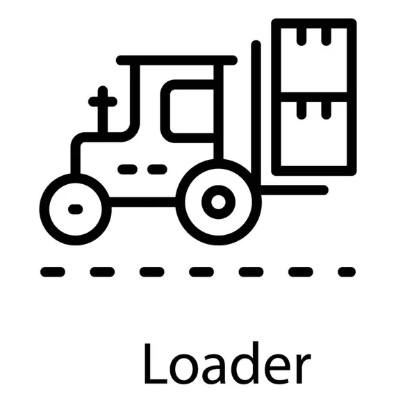 Вантажівка Навантажувач Підйому Переміщення Матеріалів Коротку Відстань — стоковий вектор