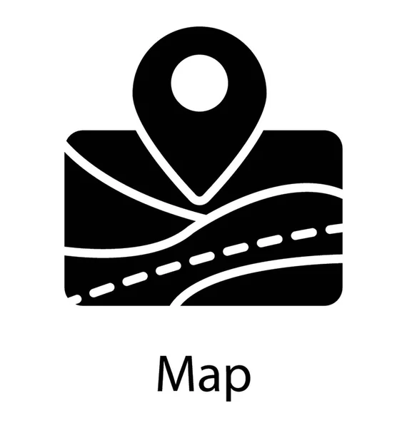 Pin Ubicación Movimiento Que Representa Mapa — Vector de stock