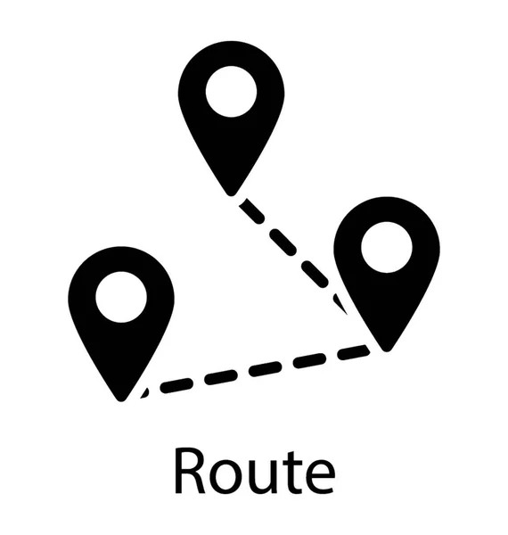 Une Broche Localisation Sur Une Carte Représentant Navigation Sur Carte — Image vectorielle