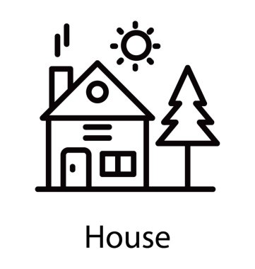 A camp with tree and sunshine characterizing resort   clipart