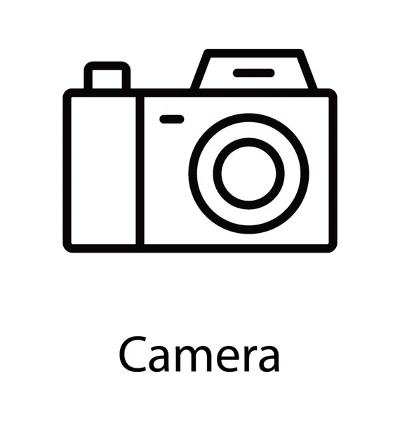 Optical Instrument Lens Capture Storing Moments Images Called Camera — Stock Vector