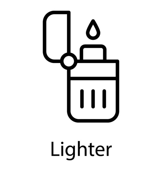 Dispositivo Portátil Para Inflamar Criar Uma Chama Uma Garrafa Vidro — Vetor de Stock