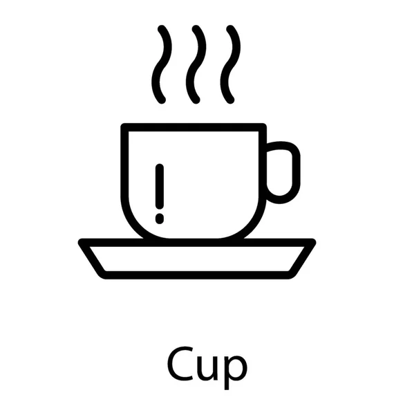 Cup Saucer Tea Depicting Tea Cup — Stock Vector