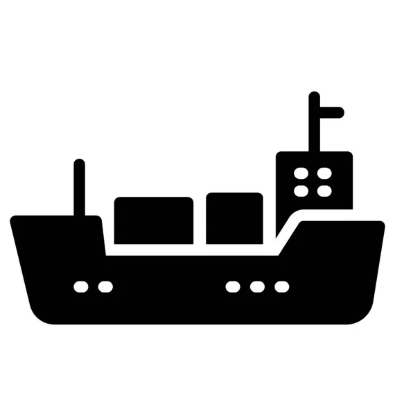 Κρουαζιερόπλοιο Πολυτελείας Πλοίο Για Ταξίδι Εικονίδιο Του Φορέα Γλύφων — Διανυσματικό Αρχείο