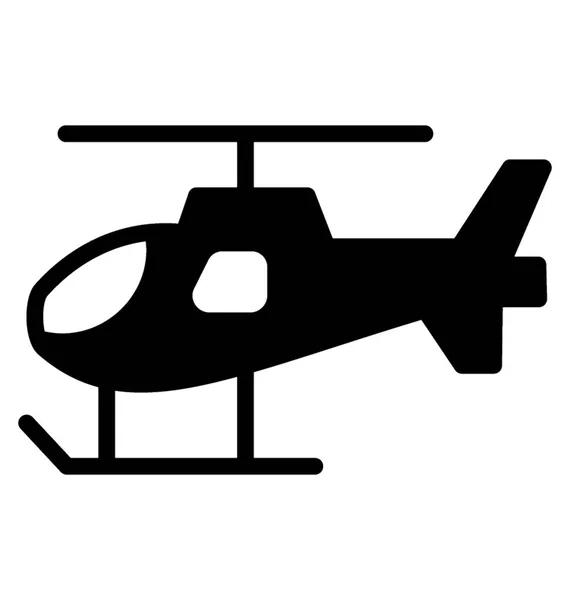 Légi Szállítás Helikopter Ikon Fehér Háttér — Stock Vector