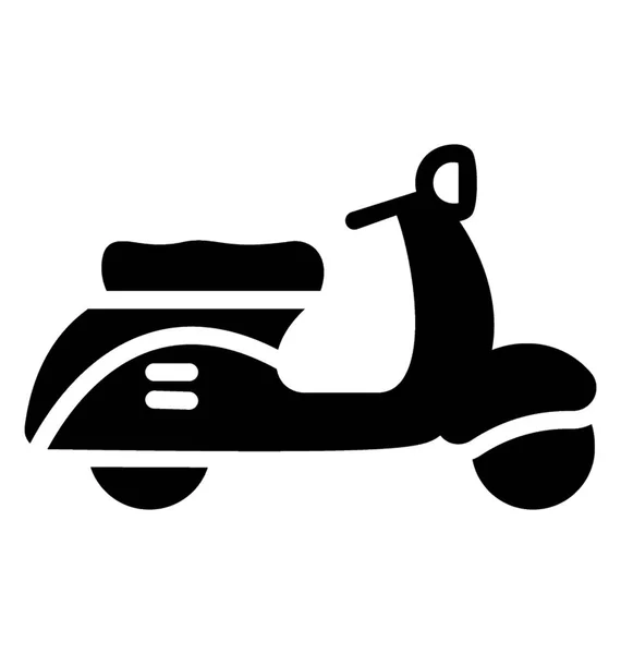 Moto Style Rétro Vespa Scooter Icône Vecteur — Image vectorielle