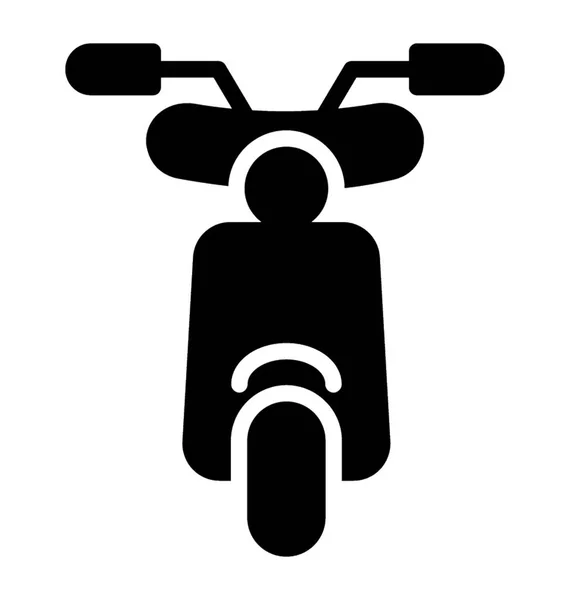 Moto Style Rétro Vespa Scooter Icône Vecteur — Image vectorielle