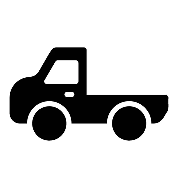 Suv Car Pickup Truck Glyph Icon Vector — Stock Vector