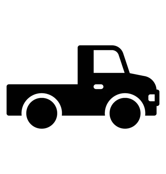 Suv Auto Pick Truck Glyph Pictogram Vector — Stockvector