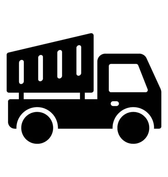 Важка Вантажівка Будівництва Вектор Значка Вантажівки Скидання — стоковий вектор