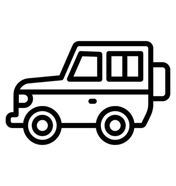 Jeep Suv Para Viajes Aventura Aire Libre — Vector de stock