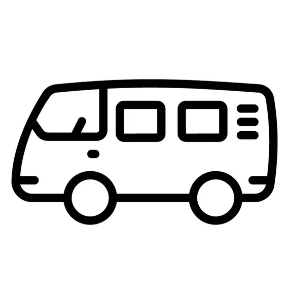 Bus Transportasi Jalan Sekolah Atau Bus Penumpang - Stok Vektor