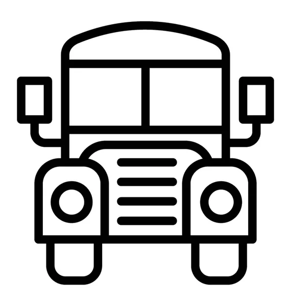 Bir Yol Ulaşım Otobüs Okul Yolcu Otobüs — Stok Vektör