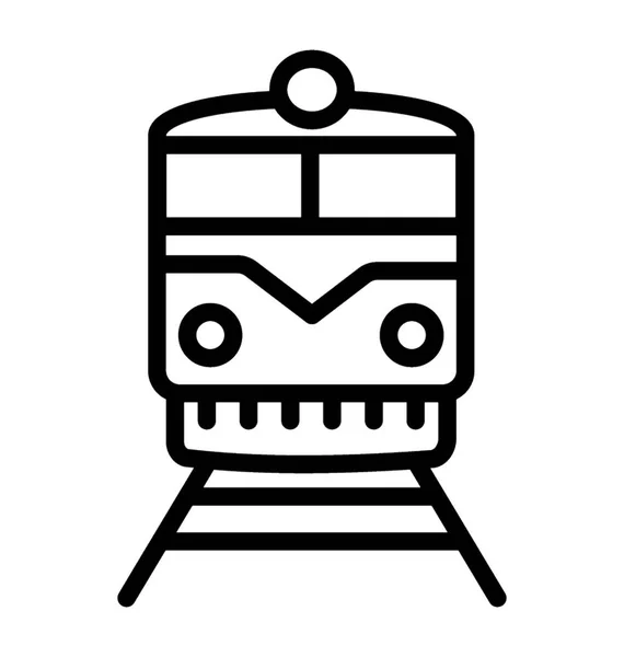 Transporte Ferroviário Trem Com Faróis Grandes Design Padrão —  Vetores de Stock
