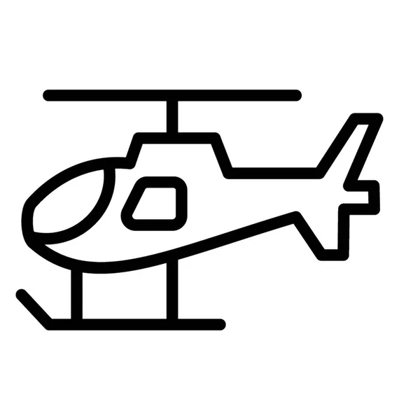 Ícone Helicóptero Transporte Aéreo Fundo Branco —  Vetores de Stock