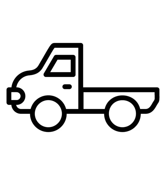 Suv 車ピックアップ トラック ラインのアイコン ベクトル — ストックベクタ