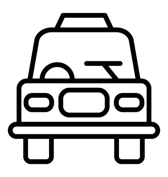 Вид Спереду Седан Таксі Прокату — стоковий вектор