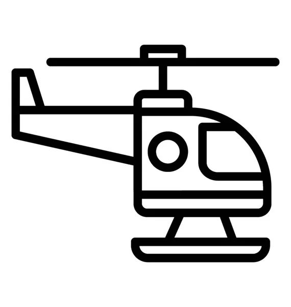 空中运输直升机图标白色背景 — 图库矢量图片