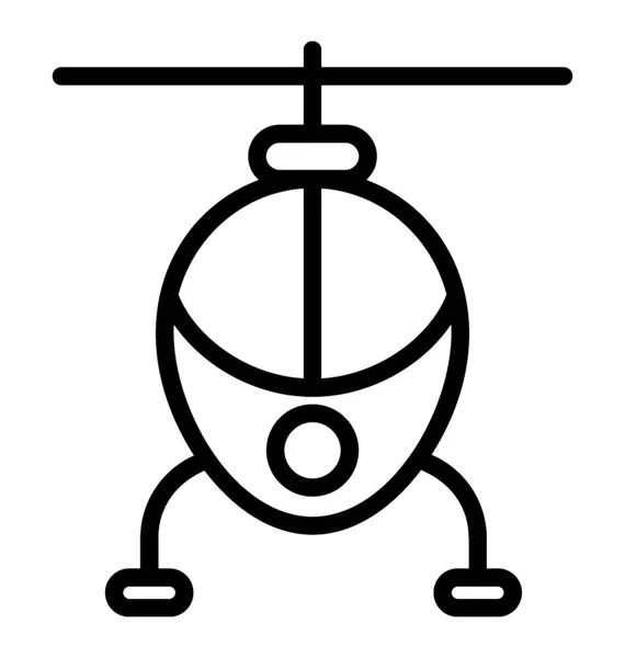 Ikona Vrtulník Letecké Dopravy Bílém Pozadí — Stockový vektor