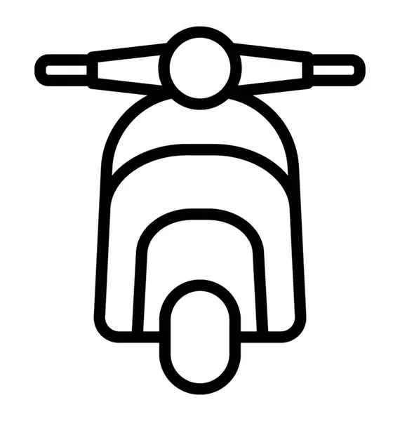Moto Stile Retrò Vespa Scooter Icon Vector — Vettoriale Stock