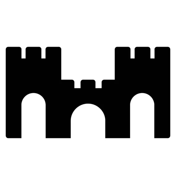 Powis 城堡以其宽阔的花园而闻名 是中世纪的建筑 — 图库矢量图片