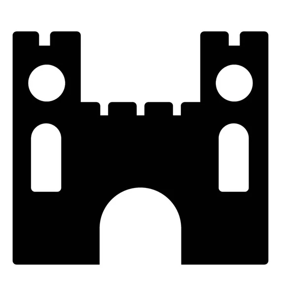 一座城堡德罗戈是一个古老时代建造的英国乡间别墅 — 图库矢量图片