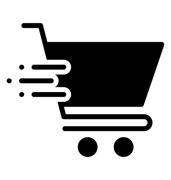 Speedy Cart Denoting Fast Shopping Icon — Stock Vector