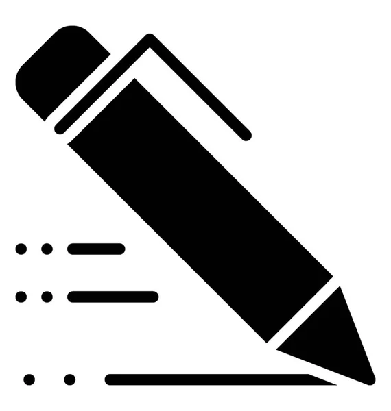 Stift Der Einige Zeilen Markiert Das Speed Writing Symbol Darzustellen — Stockvektor