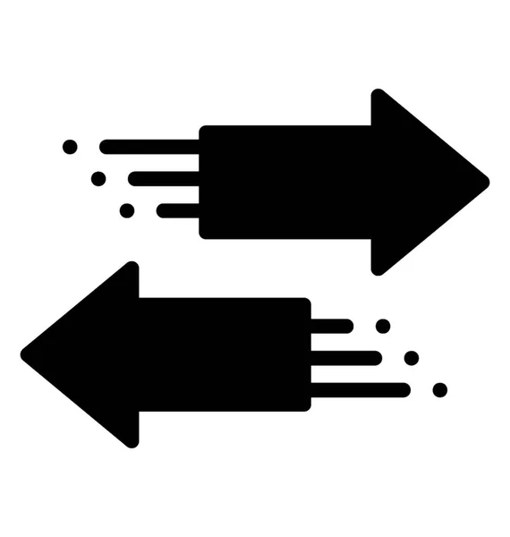 Flèches Réversibles Dans Des Directions Opposées Panneaux Flèches — Image vectorielle